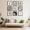 image:imageGolden State Art 12x12 Solid Wood Picture FrameReal GlassMat 8x8White  1 Pack 12x12 Square Photo Frame with Tempered Glass White Mat Display for 8x8 Picture Wall Mounting Home DecorBlack