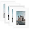 image:imageGolden State Art 12x16 Picture FrameSolid WoodampReal GlassMat 8x12Black  1 Pack 12x16 Photo Frame White Mat Display for 8x12 Picture Horizontal and Vertical Wall MountingWhite