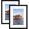 image:imageGolden State Art 12x16 Picture FrameSolid WoodampReal GlassMat 8x12Black  1 Pack 12x16 Photo Frame White Mat Display for 8x12 Picture Horizontal and Vertical Wall MountingBlack
