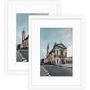 image:imageGolden State Art 12x16 Picture FrameSolid WoodampReal GlassMat 8x12Black  1 Pack 12x16 Photo Frame White Mat Display for 8x12 Picture Horizontal and Vertical Wall MountingWhite
