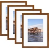 image:imageGolden State Art 12x16 Picture FrameSolid WoodampReal GlassMat 8x12Black  1 Pack 12x16 Photo Frame White Mat Display for 8x12 Picture Horizontal and Vertical Wall MountingBrown