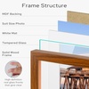 image:imageGolden State Art 12x16 Picture FrameSolid WoodampReal GlassMat 8x12Black  1 Pack 12x16 Photo Frame White Mat Display for 8x12 Picture Horizontal and Vertical Wall MountingBrown