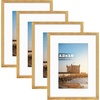 image:imageGolden State Art 12x16 Picture FrameSolid WoodampReal GlassMat 8x12Black  1 Pack 12x16 Photo Frame White Mat Display for 8x12 Picture Horizontal and Vertical Wall MountingGold