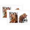 image:imageGolden State Art 12x19 Black Wood Picture Frame  Displays Two 8x10 Photos  1 PackWhite Mat IncludedSolid Wood Real Glass Sawtooth Hanger Swivel Tabs  Wall Mounting  Great for Collages WeddingsWhite