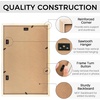 image:imageGolden State Art 12x19 Black Wood Picture Frame  Displays Two 8x10 Photos  1 PackWhite Mat IncludedSolid Wood Real Glass Sawtooth Hanger Swivel Tabs  Wall Mounting  Great for Collages WeddingsWhite