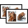 image:imageGolden State Art 12x19 Black Wood Picture Frame  Displays Two 8x10 Photos  1 PackWhite Mat IncludedSolid Wood Real Glass Sawtooth Hanger Swivel Tabs  Wall Mounting  Great for Collages WeddingsBlack