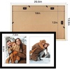 image:imageGolden State Art 12x19 Black Wood Picture Frame  Displays Two 8x10 Photos  1 PackWhite Mat IncludedSolid Wood Real Glass Sawtooth Hanger Swivel Tabs  Wall Mounting  Great for Collages WeddingsBlack