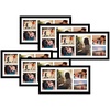 image:imageGolden State Art 12x24 Black Wood Picture Frame  Black Mat for 8x10 and 5x7 Photos  Real Glass Sawtooth Hanger Swivel Tabs  Wall Mounting  Great for Posters Weddings and EngagementsBlackWhite Mat6P