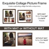 image:imageGolden State Art 12x24 Black Wood Picture Frame  Black Mat for 8x10 and 5x7 Photos  Real Glass Sawtooth Hanger Swivel Tabs  Wall Mounting  Great for Posters Weddings and EngagementsBrownWhite Mat1P