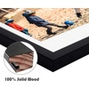 image:imageGolden State Art 12x24 Black Wood Picture Frame  Black Mat for 8x10 and 5x7 Photos  Real Glass Sawtooth Hanger Swivel Tabs  Wall Mounting  Great for Posters Weddings and EngagementsBlackWhite Mat1P