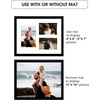 image:imageGolden State Art 12x24 Black Wood Picture Frame  Black Mat for 8x10 and 5x7 Photos  Real Glass Sawtooth Hanger Swivel Tabs  Wall Mounting  Great for Posters Weddings and EngagementsBlackWhite Mat2P