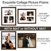 image:imageGolden State Art 12x24 Black Wood Picture Frame  Black Mat for 8x10 and 5x7 Photos  Real Glass Sawtooth Hanger Swivel Tabs  Wall Mounting  Great for Posters Weddings and EngagementsBrownWhite Mat1P