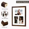image:imageGolden State Art 12x24 Black Wood Picture Frame  Black Mat for 8x10 and 5x7 Photos  Real Glass Sawtooth Hanger Swivel Tabs  Wall Mounting  Great for Posters Weddings and EngagementsBrownWhite Mat1P
