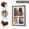 image:imageGolden State Art 12x24 Black Wood Picture Frame  Black Mat for 8x10 and 5x7 Photos  Real Glass Sawtooth Hanger Swivel Tabs  Wall Mounting  Great for Posters Weddings and EngagementsBrownWhite Mat1P