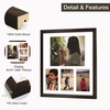 image:imageGolden State Art 12x24 Black Wood Picture Frame  Black Mat for 8x10 and 5x7 Photos  Real Glass Sawtooth Hanger Swivel Tabs  Wall Mounting  Great for Posters Weddings and EngagementsDark BrownWhite Mat1P