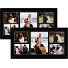 image:imageGolden State Art 12x24 Black Wood Picture Frame  Black Mat for 8x10 and 5x7 Photos  Real Glass Sawtooth Hanger Swivel Tabs  Wall Mounting  Great for Posters Weddings and EngagementsBlackBlack Mat2P