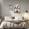 image:imageGolden State Art 12x24 Black Wood Picture Frame  Black Mat for 8x10 and 5x7 Photos  Real Glass Sawtooth Hanger Swivel Tabs  Wall Mounting  Great for Posters Weddings and EngagementsBrownWhite Mat1P