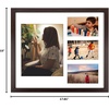 image:imageGolden State Art 12x24 Black Wood Picture Frame  Black Mat for 8x10 and 5x7 Photos  Real Glass Sawtooth Hanger Swivel Tabs  Wall Mounting  Great for Posters Weddings and EngagementsDark BrownWhite Mat1P
