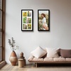 image:imageGolden State Art 12x24 Black Wood Picture Frame  Black Mat for 8x10 and 5x7 Photos  Real Glass Sawtooth Hanger Swivel Tabs  Wall Mounting  Great for Posters Weddings and EngagementsBlackWhite Mat1P