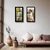 image:imageGolden State Art 12x24 Black Wood Picture Frame  Black Mat for 8x10 and 5x7 Photos  Real Glass Sawtooth Hanger Swivel Tabs  Wall Mounting  Great for Posters Weddings and EngagementsBlackBlack Mat1P