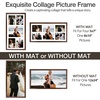 image:imageGolden State Art 12x24 Black Wood Picture Frame  Black Mat for 8x10 and 5x7 Photos  Real Glass Sawtooth Hanger Swivel Tabs  Wall Mounting  Great for Posters Weddings and EngagementsBrownWhite Mat1P