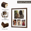 image:imageGolden State Art 12x24 Black Wood Picture Frame  Black Mat for 8x10 and 5x7 Photos  Real Glass Sawtooth Hanger Swivel Tabs  Wall Mounting  Great for Posters Weddings and EngagementsBrownWhite Mat1P