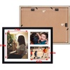 image:imageGolden State Art 12x24 Black Wood Picture Frame  Black Mat for 8x10 and 5x7 Photos  Real Glass Sawtooth Hanger Swivel Tabs  Wall Mounting  Great for Posters Weddings and EngagementsBlackWhite Mat1P