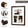 image:imageGolden State Art 12x24 Black Wood Picture Frame  Black Mat for 8x10 and 5x7 Photos  Real Glass Sawtooth Hanger Swivel Tabs  Wall Mounting  Great for Posters Weddings and EngagementsDark BrownWhite Mat1P