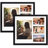 image:imageGolden State Art 12x24 Black Wood Picture Frame  Black Mat for 8x10 and 5x7 Photos  Real Glass Sawtooth Hanger Swivel Tabs  Wall Mounting  Great for Posters Weddings and EngagementsBlackWhite Mat2P