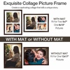 image:imageGolden State Art 12x24 Black Wood Picture Frame  Black Mat for 8x10 and 5x7 Photos  Real Glass Sawtooth Hanger Swivel Tabs  Wall Mounting  Great for Posters Weddings and EngagementsDark BrownWhite Mat1P