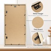image:imageGolden State Art 12x24 Black Wood Picture Frame  Black Mat for 8x10 and 5x7 Photos  Real Glass Sawtooth Hanger Swivel Tabs  Wall Mounting  Great for Posters Weddings and EngagementsBrownWhite Mat1P