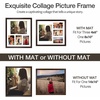 image:imageGolden State Art 12x24 Black Wood Picture Frame  Black Mat for 8x10 and 5x7 Photos  Real Glass Sawtooth Hanger Swivel Tabs  Wall Mounting  Great for Posters Weddings and EngagementsDark BrownWhite Mat1P