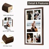 image:imageGolden State Art 12x24 Black Wood Picture Frame  Black Mat for 8x10 and 5x7 Photos  Real Glass Sawtooth Hanger Swivel Tabs  Wall Mounting  Great for Posters Weddings and EngagementsBrownWhite Mat1P