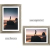 image:imageGolden State Art 13x19 Picture Frame  Displays 11x17 Photo with Mat or 13x19 Without Mat Wide Moulding Solid Wood Frame for Wall Display Distressed Silver