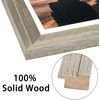 image:imageGolden State Art 13x19 Picture Frame  Displays 11x17 Photo with Mat or 13x19 Without Mat Wide Moulding Solid Wood Frame for Wall Display Distressed Silver