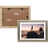 image:imageGolden State Art 13x19 Picture Frame  Displays 11x17 Photo with Mat or 13x19 Without Mat Wide Moulding Solid Wood Frame for Wall Display Distressed Silver