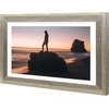 image:imageGolden State Art 13x19 Picture Frame  Displays 11x17 Photo with Mat or 13x19 Without Mat Wide Moulding Solid Wood Frame for Wall Display Distressed Silver