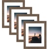 image:imageGolden State Art 14x18 Picture Frame  Matted for 11x14 Photo Black  1 PackWhite Mat and Tempered Glass frontFits 14x18 Photo Without Mat Wide Moulding Solid Wood Frame for Wall DisplayDistressed Brown