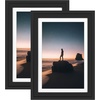 image:imageGolden State Art 14x18 Picture Frame  Matted for 11x14 Photo Black  1 PackWhite Mat and Tempered Glass frontFits 14x18 Photo Without Mat Wide Moulding Solid Wood Frame for Wall DisplayBlack