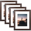 image:imageGolden State Art 14x18 Picture Frame  Matted for 11x14 Photo Black  1 PackWhite Mat and Tempered Glass frontFits 14x18 Photo Without Mat Wide Moulding Solid Wood Frame for Wall DisplayDistressed Dark Brown