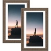 image:imageGolden State Art 14x18 Picture Frame  Matted for 11x14 Photo Black  1 PackWhite Mat and Tempered Glass frontFits 14x18 Photo Without Mat Wide Moulding Solid Wood Frame for Wall DisplayDistressed Brown