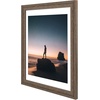 image:imageGolden State Art 14x18 Picture Frame  Matted for 11x14 Photo Black  1 PackWhite Mat and Tempered Glass frontFits 14x18 Photo Without Mat Wide Moulding Solid Wood Frame for Wall DisplayDistressed Brown