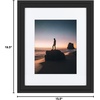 image:imageGolden State Art 14x18 Picture Frame  Matted for 11x14 Photo Black  1 PackWhite Mat and Tempered Glass frontFits 14x18 Photo Without Mat Wide Moulding Solid Wood Frame for Wall DisplayBlack