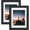 image:imageGolden State Art 14x18 Picture Frame  Matted for 11x14 Photo Black  1 PackWhite Mat and Tempered Glass frontFits 14x18 Photo Without Mat Wide Moulding Solid Wood Frame for Wall DisplayBlack