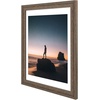 image:imageGolden State Art 14x18 Picture Frame  Matted for 11x14 Photo Black  1 PackWhite Mat and Tempered Glass frontFits 14x18 Photo Without Mat Wide Moulding Solid Wood Frame for Wall DisplayDistressed Brown