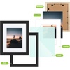 image:imageGolden State Art 14x18 Picture Frame  Matted for 11x14 Photo Black  1 PackWhite Mat and Tempered Glass frontFits 14x18 Photo Without Mat Wide Moulding Solid Wood Frame for Wall DisplayBlack
