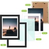 image:imageGolden State Art 14x18 Picture Frame  Matted for 11x14 Photo Black  1 PackWhite Mat and Tempered Glass frontFits 14x18 Photo Without Mat Wide Moulding Solid Wood Frame for Wall DisplayBlack