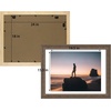 image:imageGolden State Art 14x18 Picture Frame  Matted for 11x14 Photo Black  1 PackWhite Mat and Tempered Glass frontFits 14x18 Photo Without Mat Wide Moulding Solid Wood Frame for Wall DisplayDistressed Brown