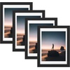 image:imageGolden State Art 14x18 Picture Frame  Matted for 11x14 Photo Black  1 PackWhite Mat and Tempered Glass frontFits 14x18 Photo Without Mat Wide Moulding Solid Wood Frame for Wall DisplayBlack