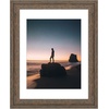 image:imageGolden State Art 14x18 Picture Frame  Matted for 11x14 Photo Black  1 PackWhite Mat and Tempered Glass frontFits 14x18 Photo Without Mat Wide Moulding Solid Wood Frame for Wall DisplayDistressed Brown